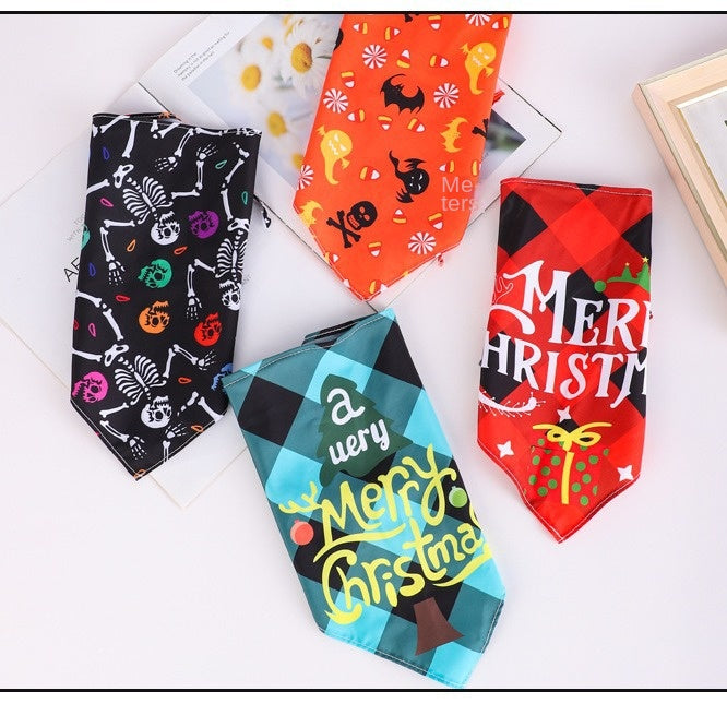 Pet Bandana för hund eller katt halloween