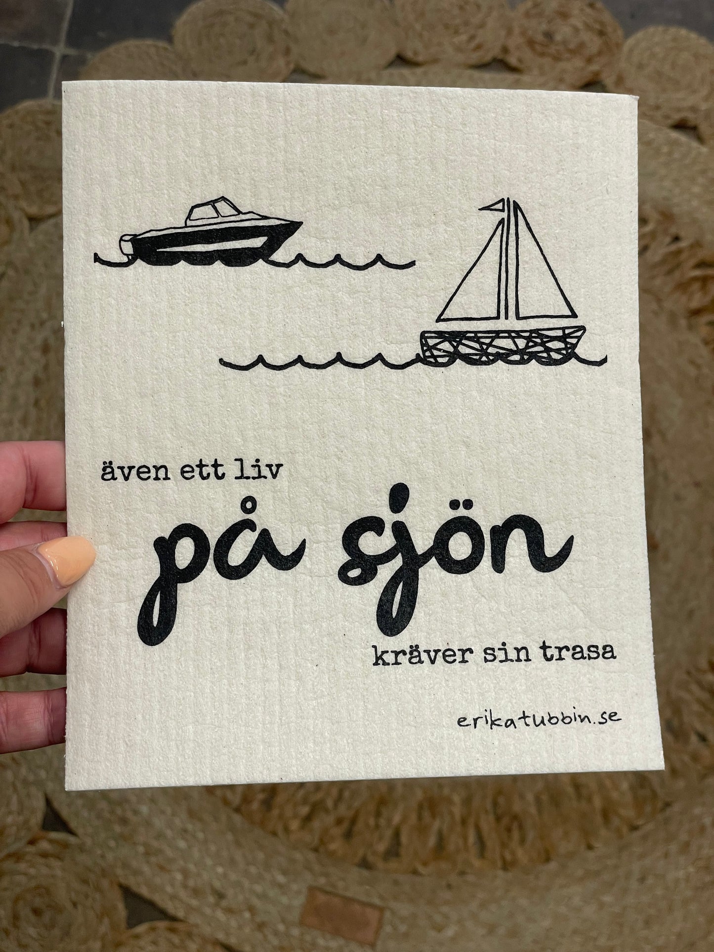 Disktrasor med citat och motiv