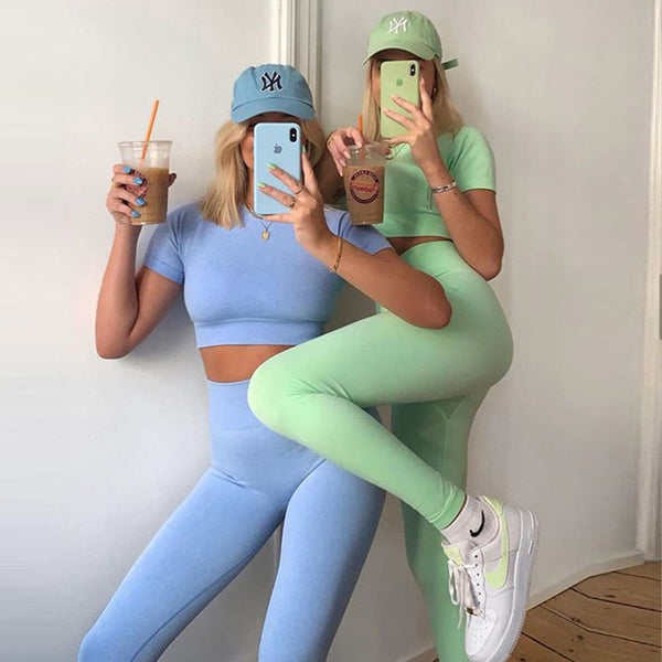 Seamless Yoga Set Träningsset