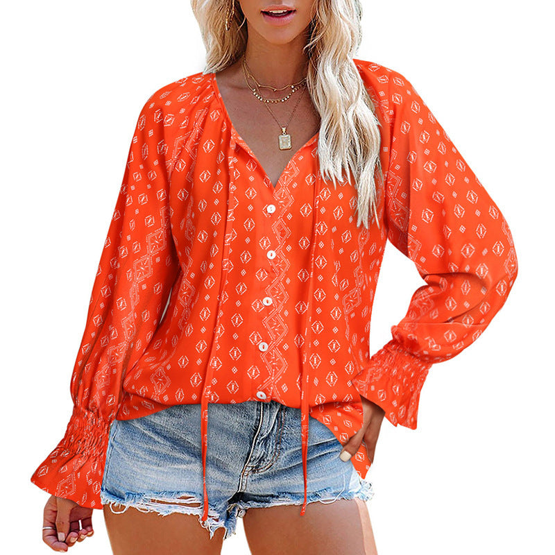 V-ringad Blus
