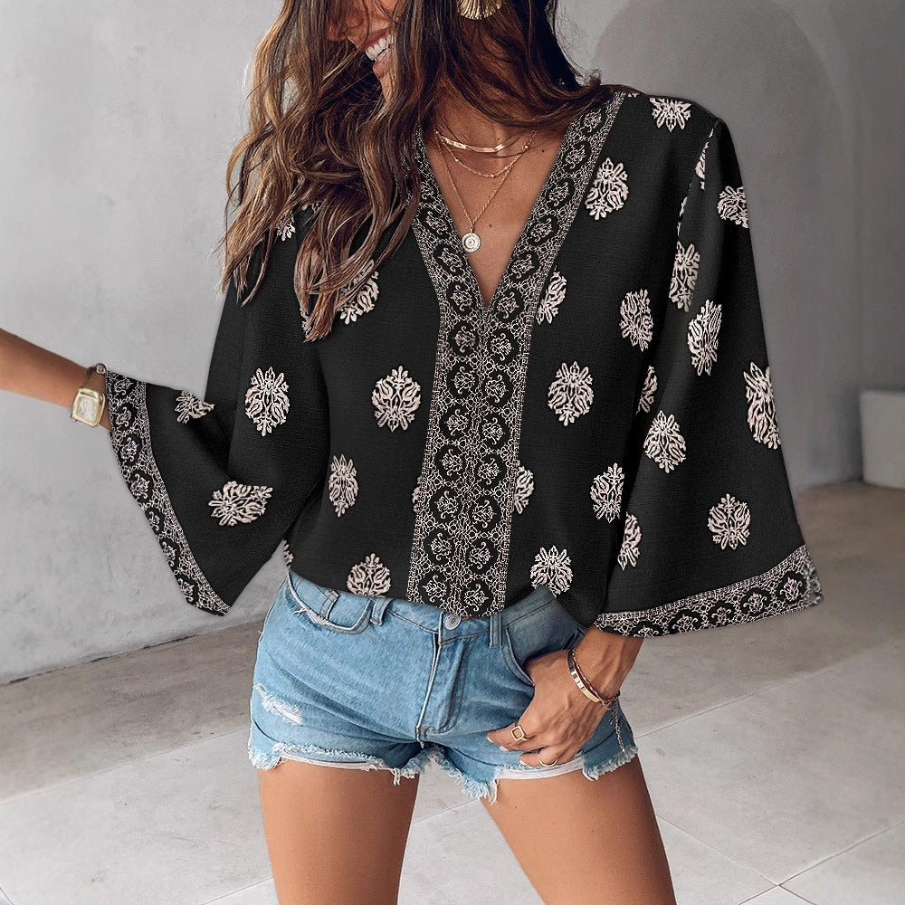 V-ringad Blus