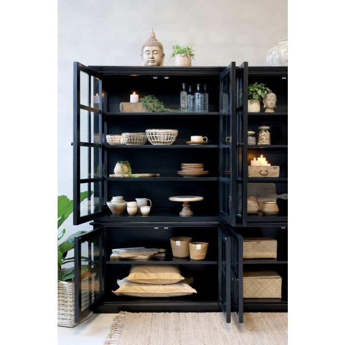 Vitrinsskåp Svart XL H195/L220/B55 cm - Villarudskogen