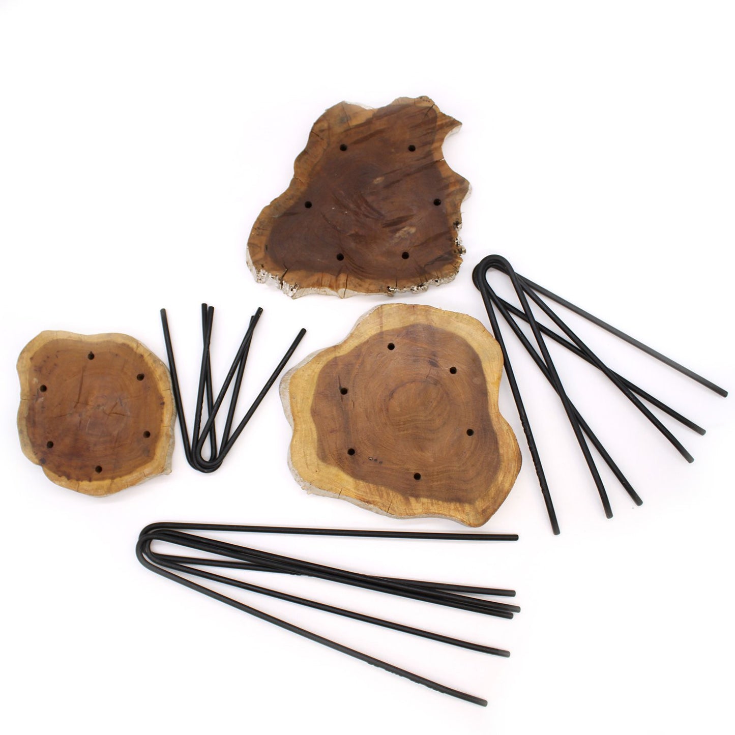 Set of 3 Träpall - Greenwash