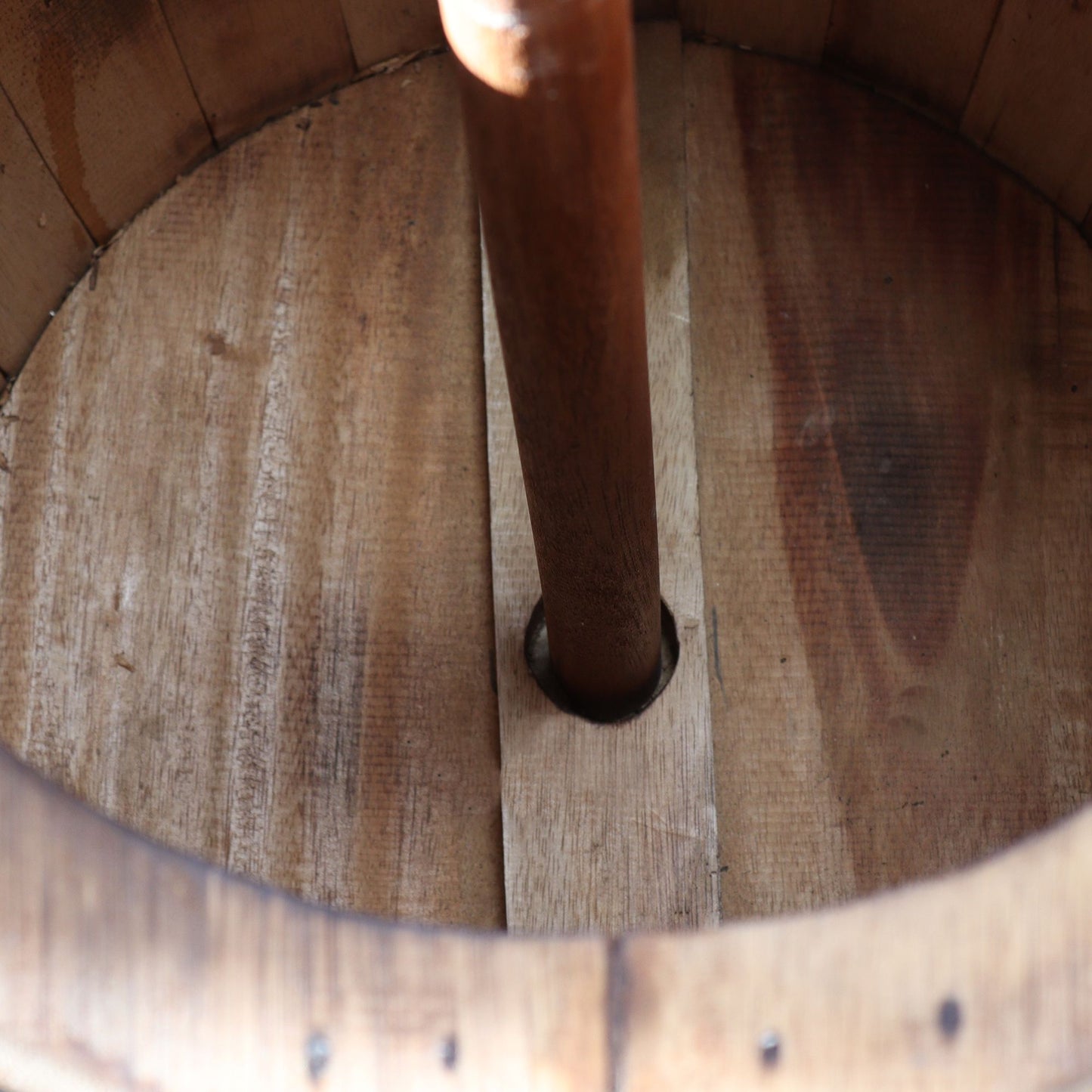 Beer Barrel Stol/Bord för parasol – Natural Wood 38 x 32 cm