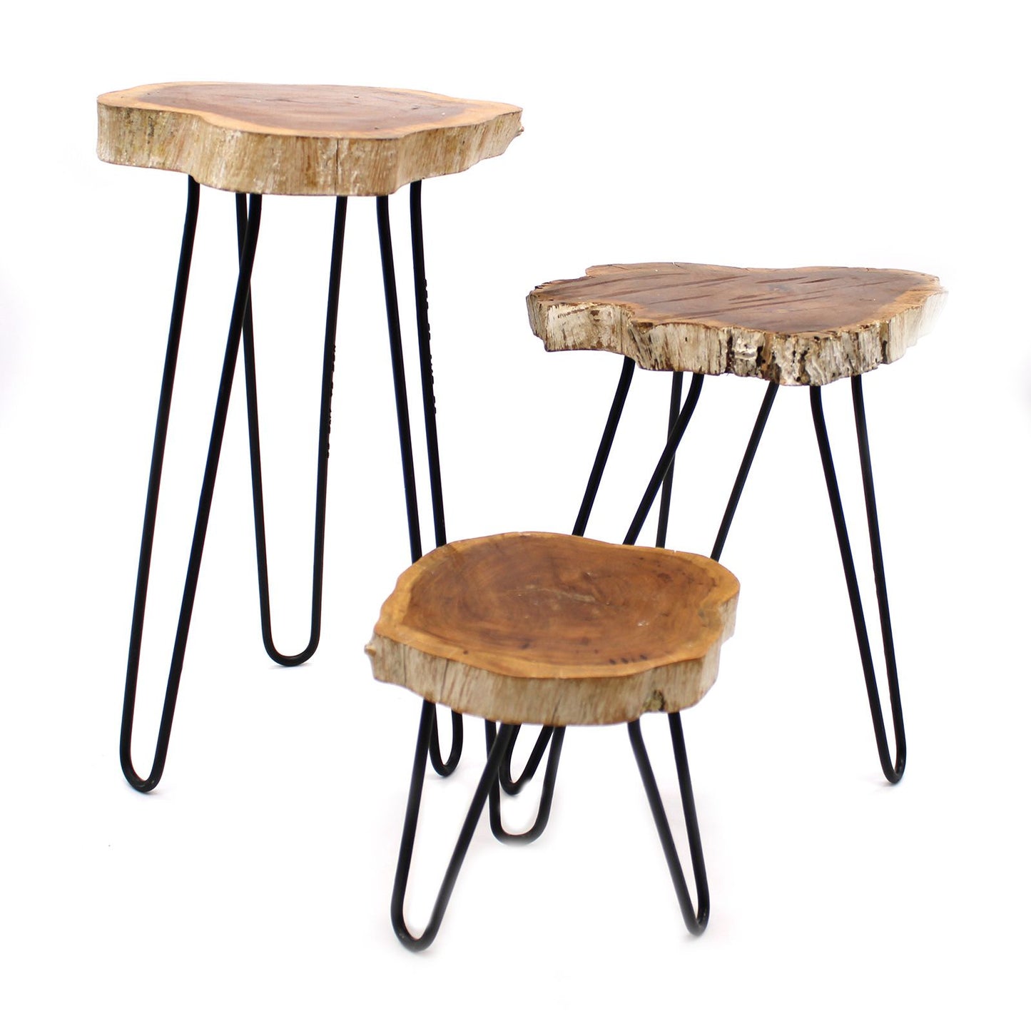 Set of 3 Träpallar
