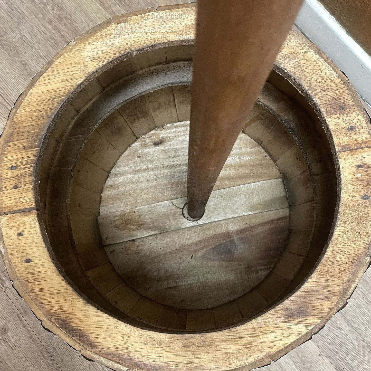 Beer Barrel Stol/Bord för parasol – Natural Wood 38 x 32 cm