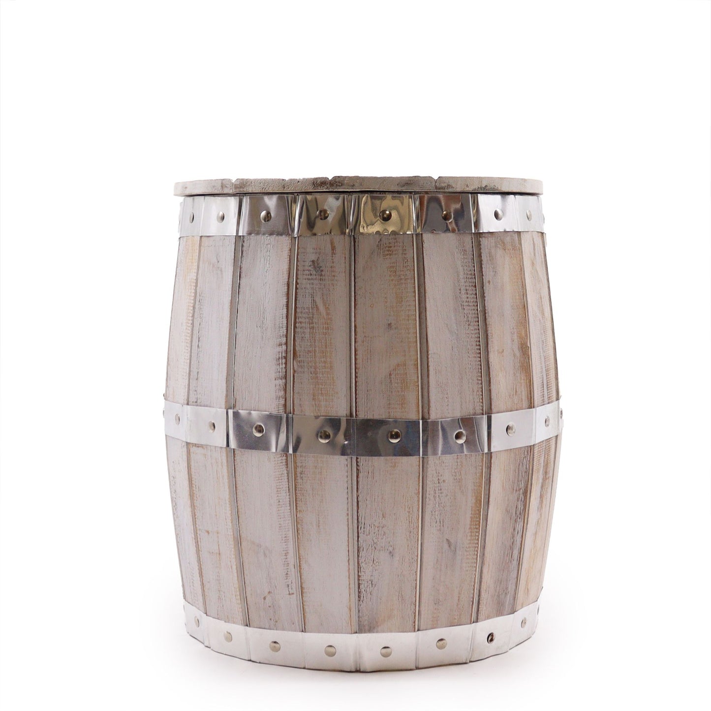 Beer Barrel, Stol/Bord Öltunna - Whitewash