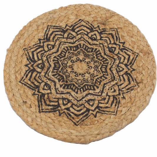 Bordstablett - Jute  30cm - Mandala Print