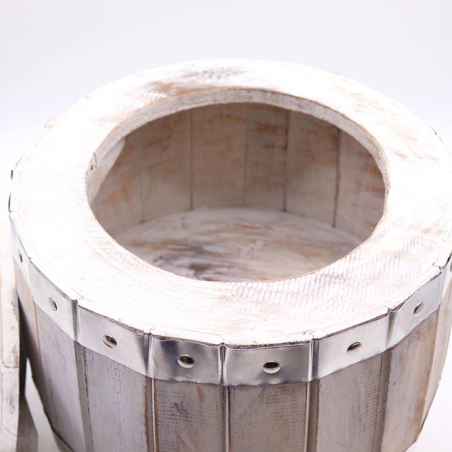 Beer Barrel, Stol/Bord Öltunna - Whitewash