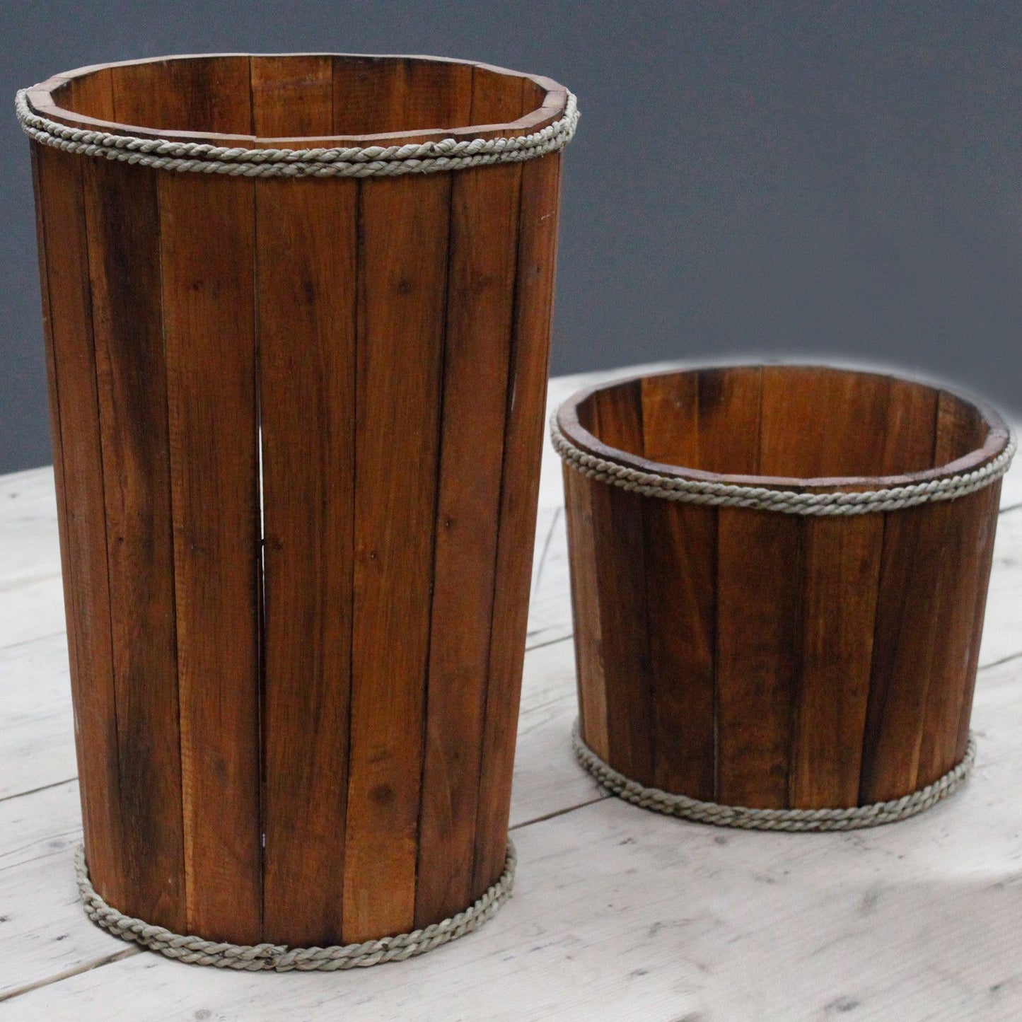 Kruka, Tunna - Brown 45x32cm