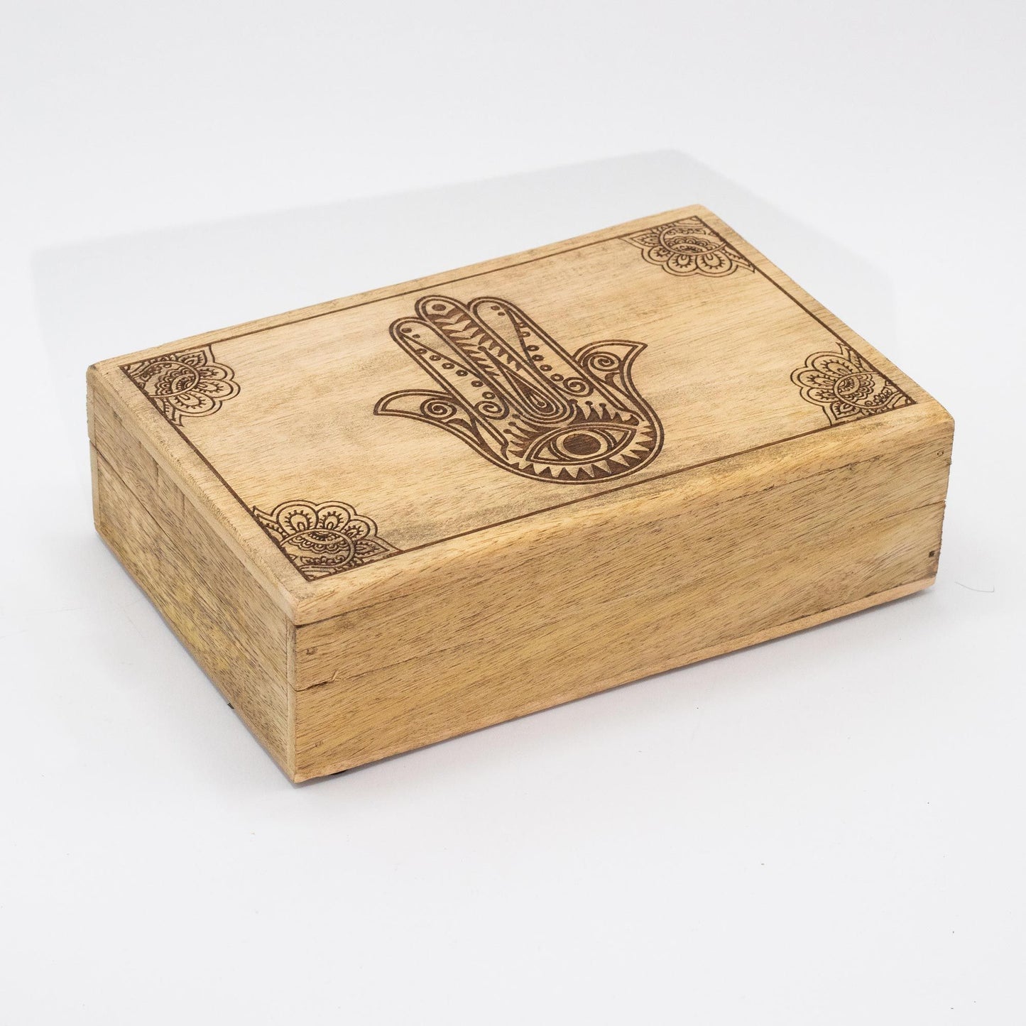 Hamsa Black Engraved Box
