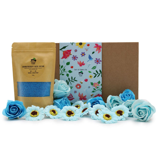 Wild Hare Salt & Flowers Spa giftbox Set - Total Unwind