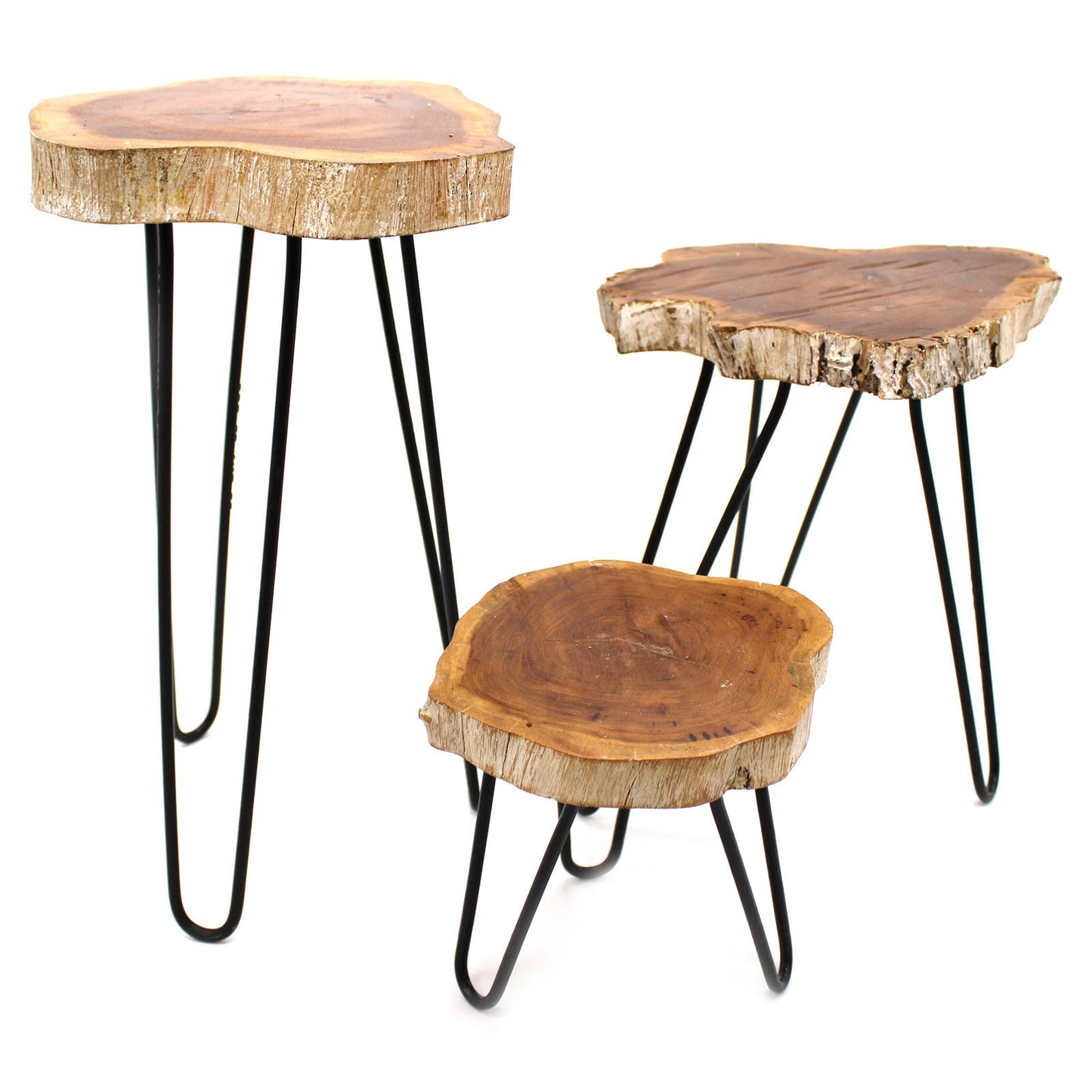 Set of 3 Träpallar