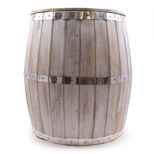 Beer Barrel, Bord, Öltunna- Whitewash