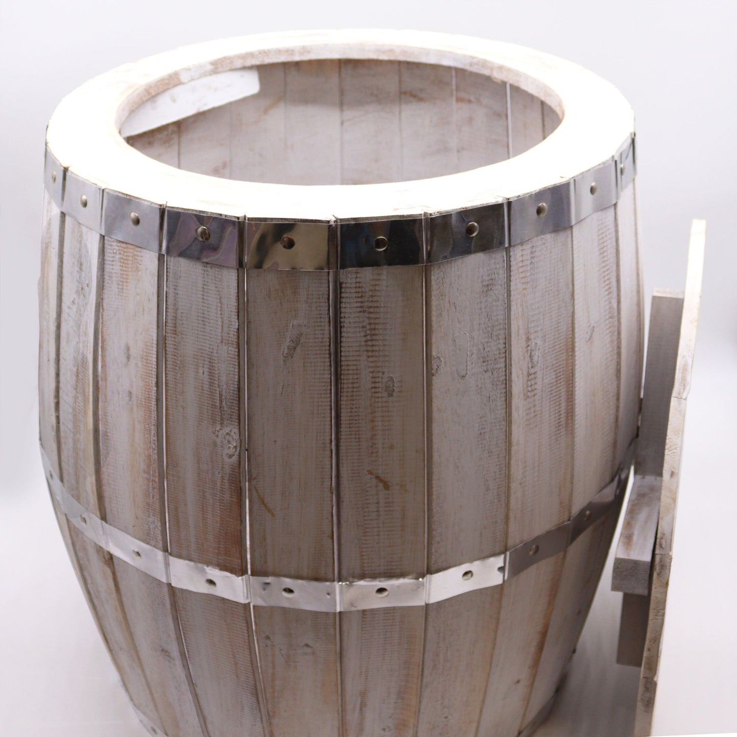 Beer Barrel, Bord, Öltunna- Whitewash